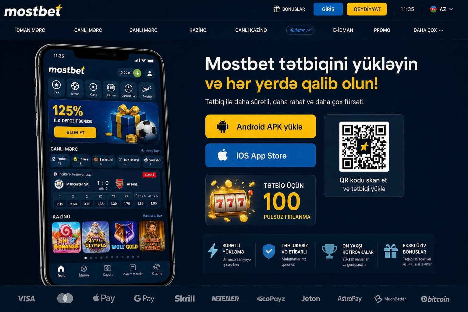 Mostbet AZ mobil tətbiq: mostbet apk və iOS