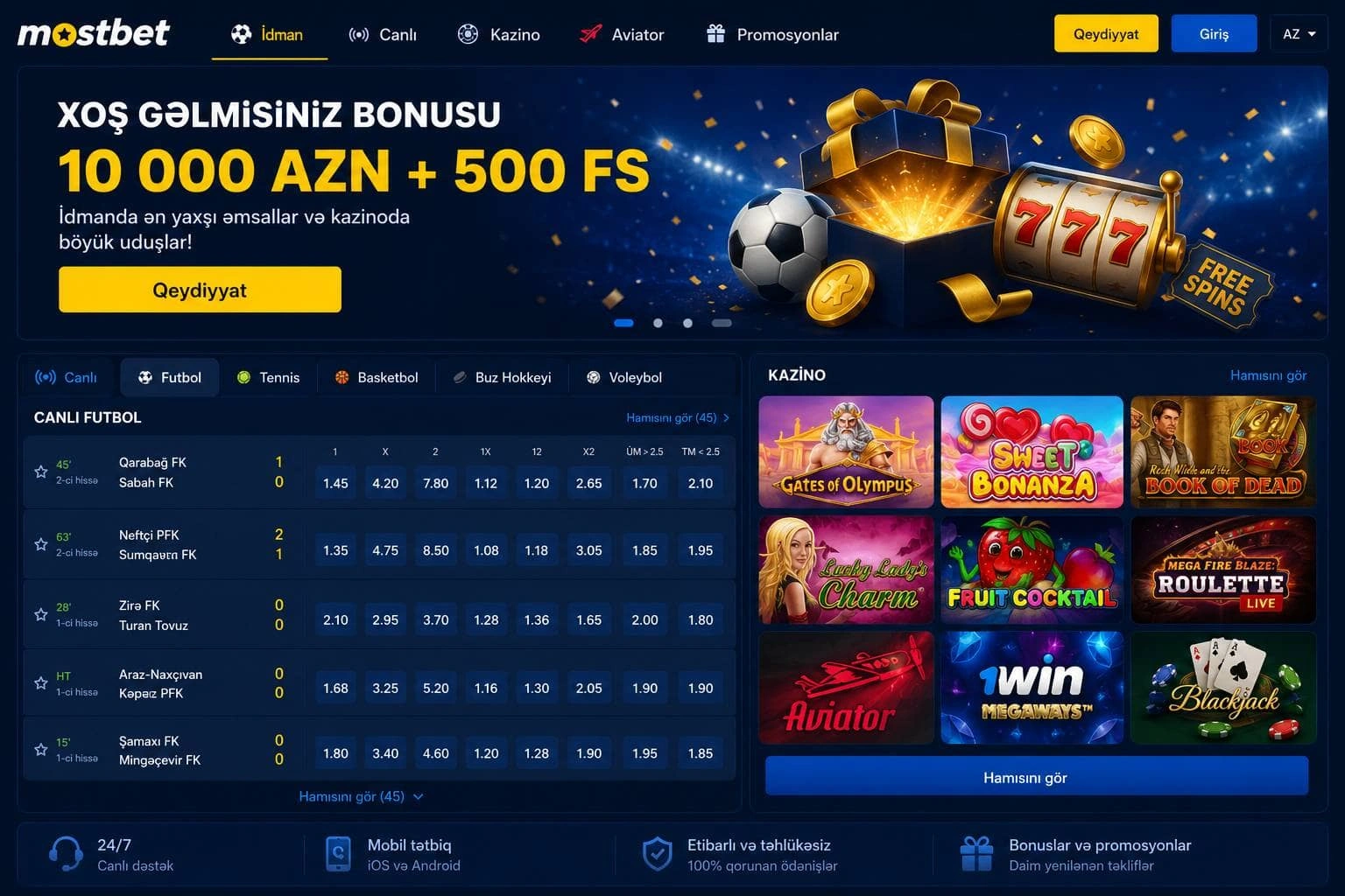 Mostbet AZ: rəsmi kazino və idman mərcləri platformasının icmalı